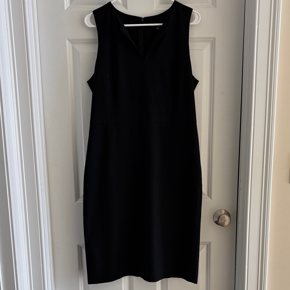 Ann Taylor Elegant Black Midi Dress